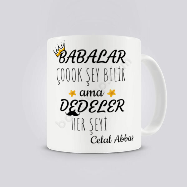Babalar Günü Dede Tasarımlı Kendin Tasarla Baskılı Kupa online tasarla