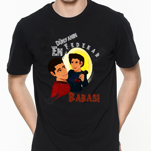 Babalar Günü Kutlu Olsun Baskılı Tişört online tasarla