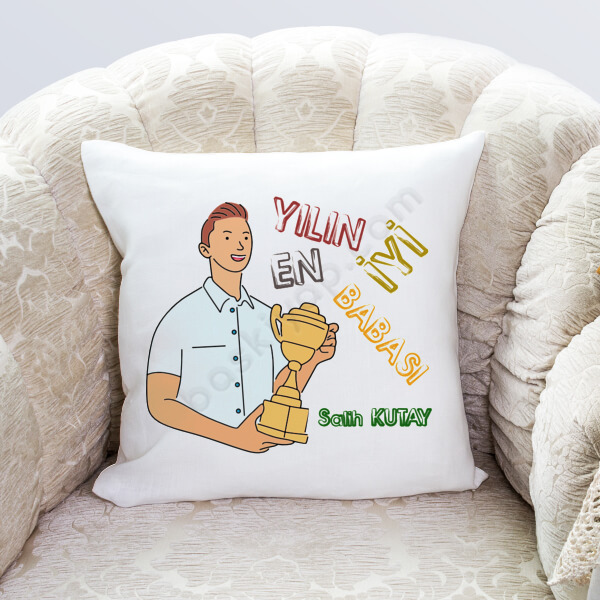 Babalar Günü Temalı Kişiye Özel Yastık online tasarla