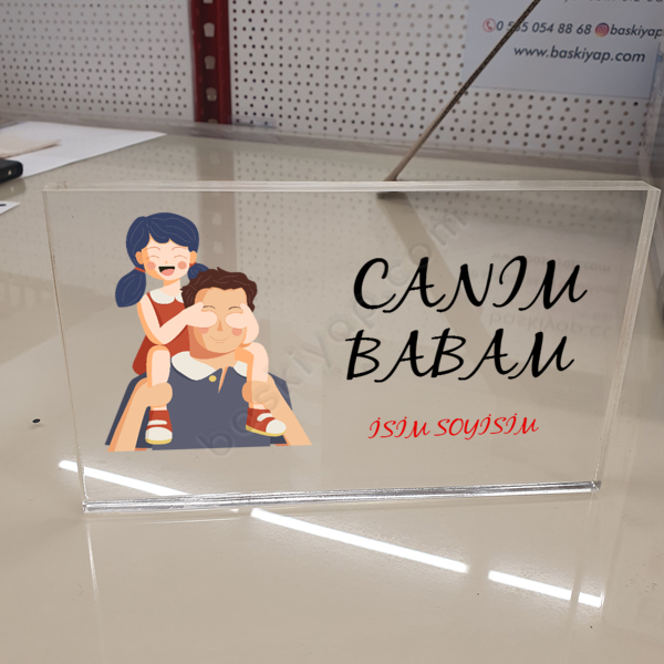 Babalar Gününe Özel Baskılı Akrilik Çerçeve online tasarla
