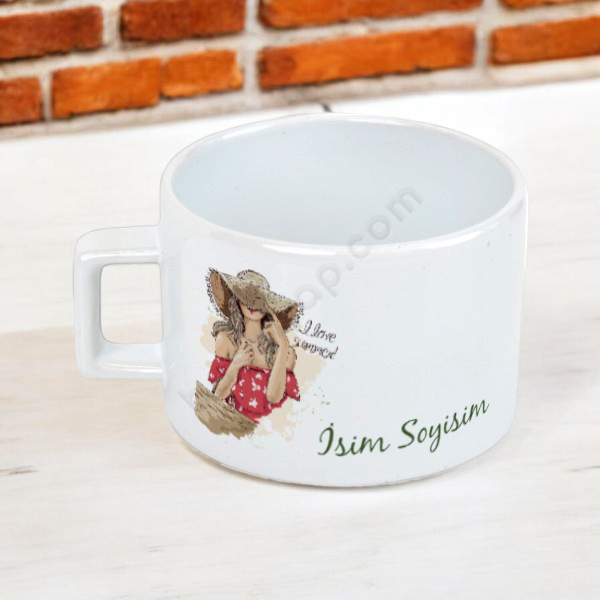 Bahar Kadını Tasarım Baskılı Fincan online tasarla