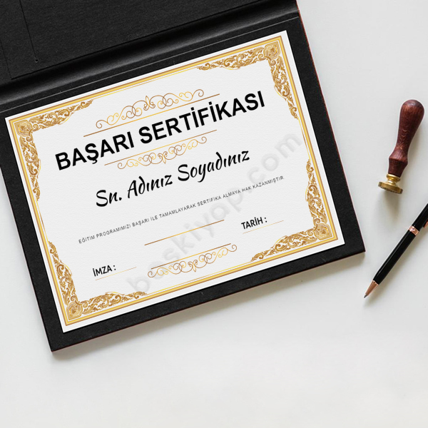 Başarı Sertifikası 5 online tasarla