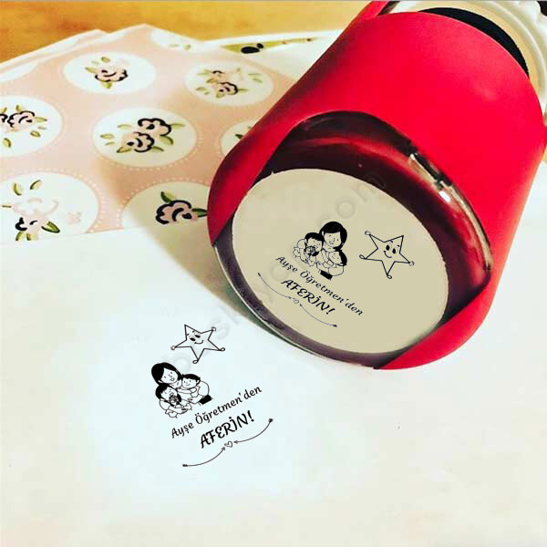 Bayan Öğretmen İçin Öğretmen Kaşesi online tasarla