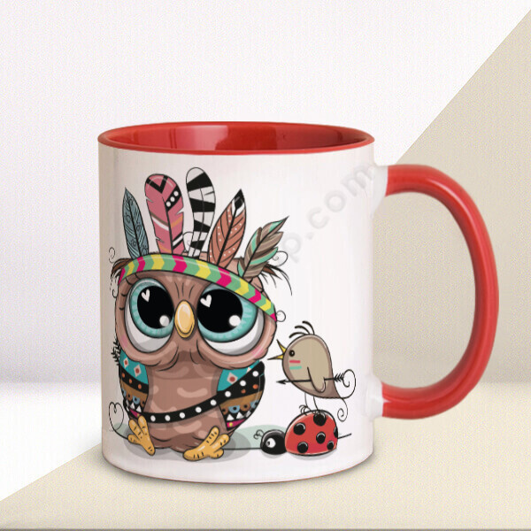 Baykuş Tasarımlı Kupa online tasarla