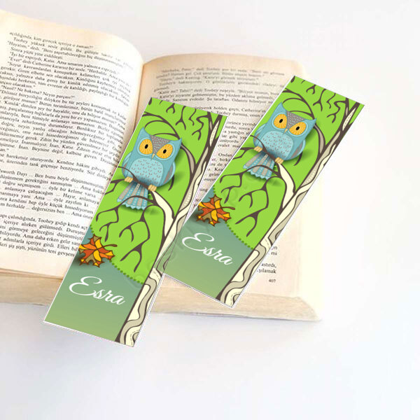 Baykuş Tasarımlı Kitap Ayracı online tasarla