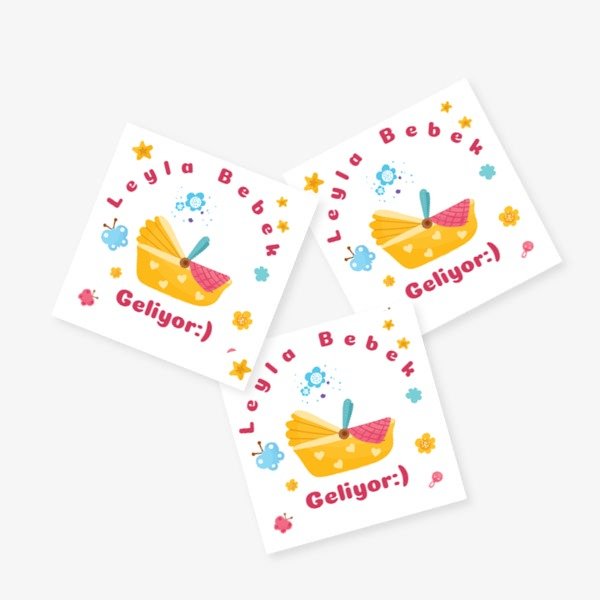 Bebek Arabalı Sticker online tasarla