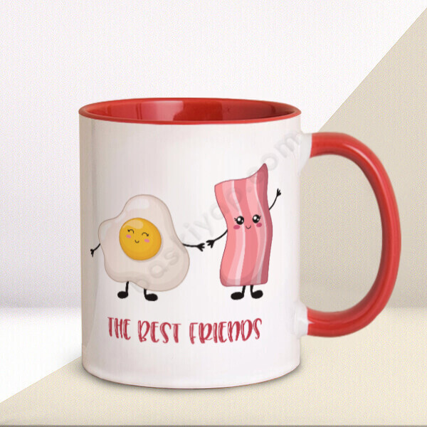 Best Friends Tasarımlı Kırmızı Kupa online tasarla