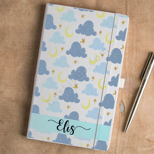 Bulut Tasarımlı Beyaz Ajanda online tasarla