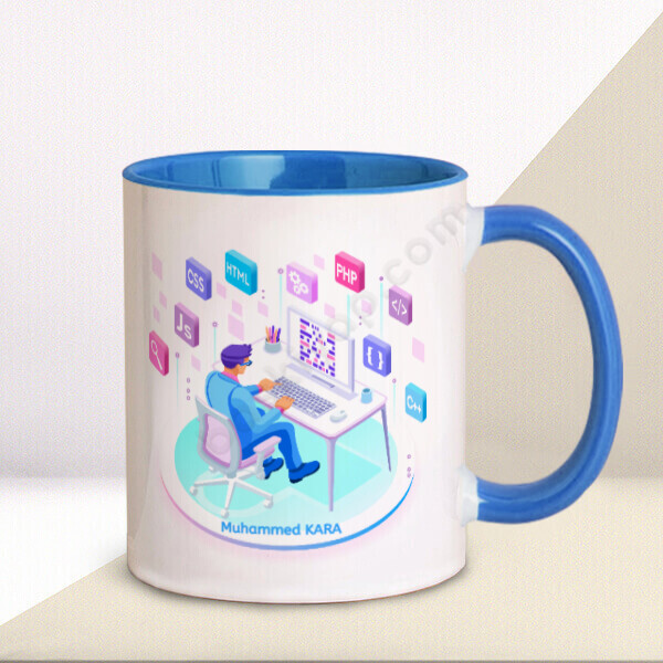 Bilgisayar Mühendisi Tasarımlı Kupa Bardak online tasarla