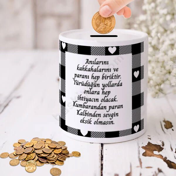 Biriktiriyorum Baskılı Kumbara online tasarla