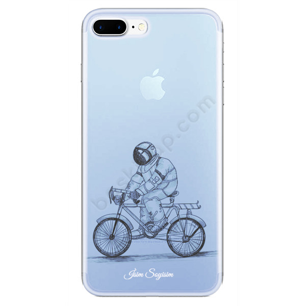 Bisikletli Astronot Tasarım Baskılı Iphone 7 Plus Kılıf online tasarla