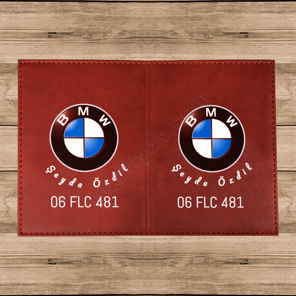 Bmw Logo Baskılı Deri Ruhsat online tasarla