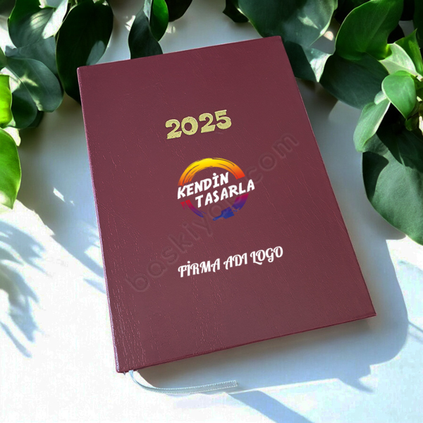 Bordo 2025 Ajanda Kendin Tasarla online tasarla