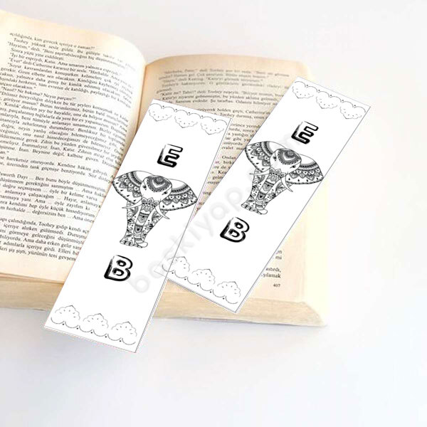 Boyama Fil Kitap Ayracı online tasarla