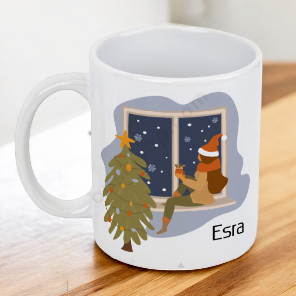 Çam Ağacı Yılbaşı Tasarımlı Kupa online tasarla