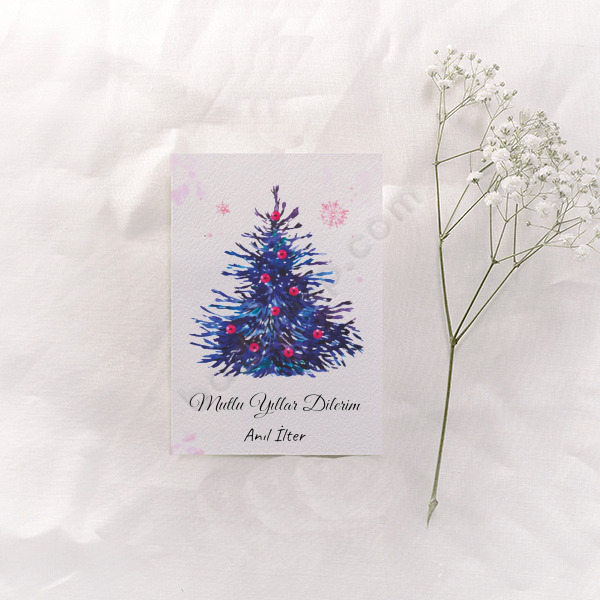 Çam Ağaçlı Anı Kartı online tasarla