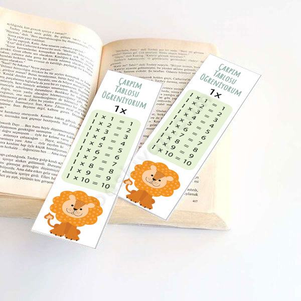 Çarpım Tablosu Eğitici Kitap Ayracı online tasarla