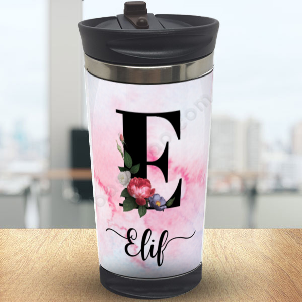 Harf Tasarımlı Çelik Termos online tasarla