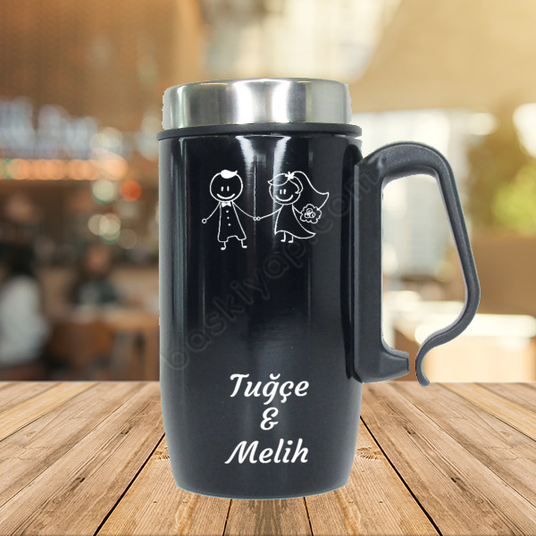 Sevgiliye Özel Çelik Termos Bardak online tasarla