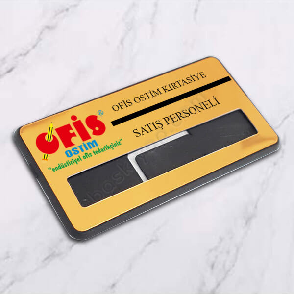 Çerçeveli Mıknatıslı, İğneli İsimlik online tasarla