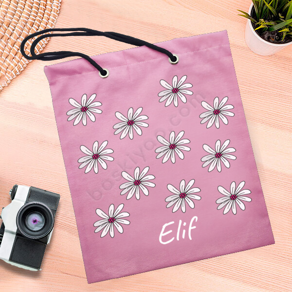 Çicek Desenli Bez Çanta online tasarla