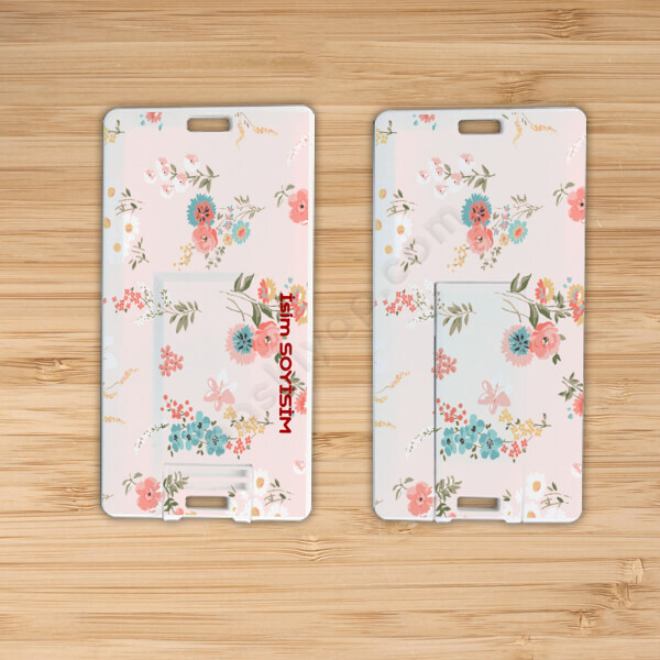 Çiçek Desenli Mini Kart Usb Flash Bellek online tasarla