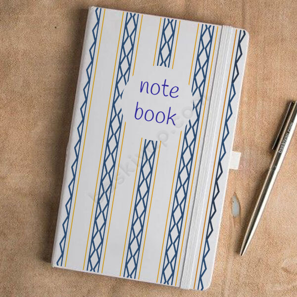 Çizgili Tasarımlı Beyaz Ajanda online tasarla