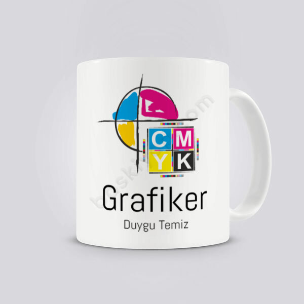 Cmyk Renk Temalı Grafiker Kupa Bardak online tasarla