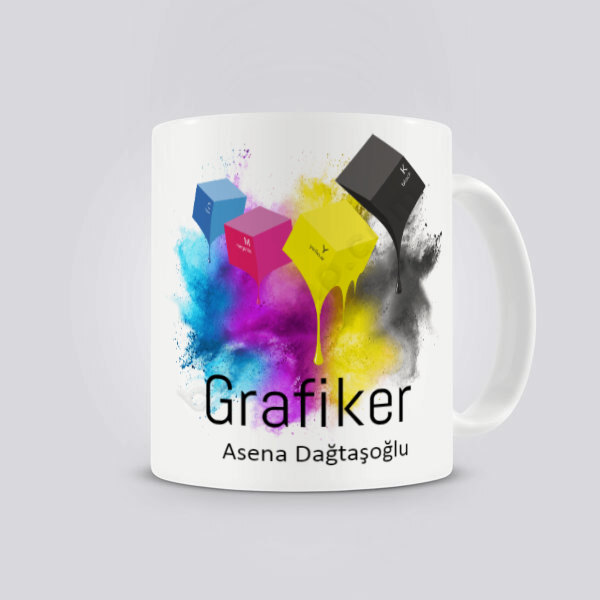 Cmyk Renk Temalı Grafiker Kupa Bardak 2 online tasarla