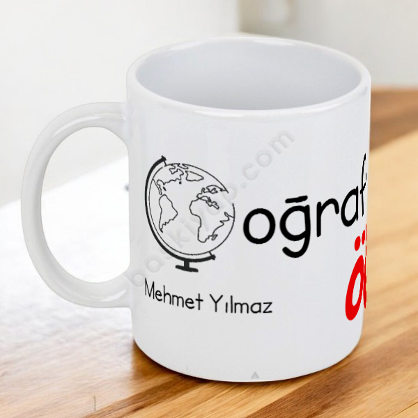 Coğrafya Öğretmenlerine Özel Baskılı Kupa Bardak online tasarla