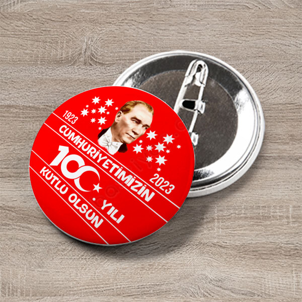 Cumhuriyetin 100. Yılı Tasarım Rozet online tasarla