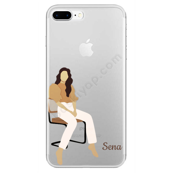 Dalgalı Saçlı Kız Tasarım Iphone 7 Plus Kılıf online tasarla