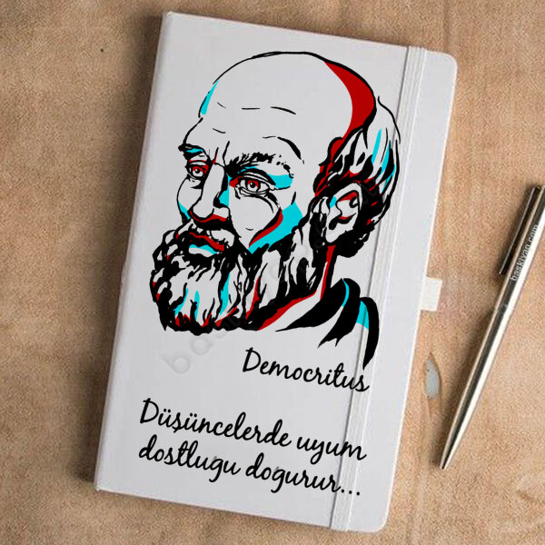 Democritus Tasarımlı Beyaz Ajanda online tasarla