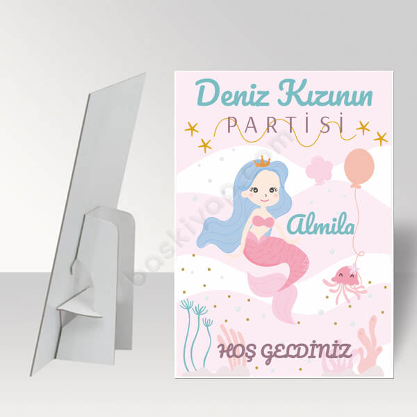 Denizkızı Tasarımlı Baby Shower Ayaklı Pano online tasarla