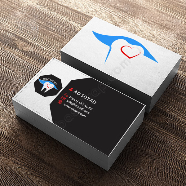 Dentalcare Logolu Diş Hekimi Kartviziti online tasarla