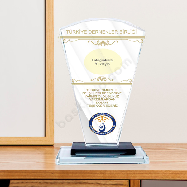 Derneklere Özel Kristal Plaket 2 online tasarla