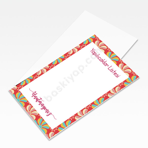 Desenli 2 Unutmayınız Kartı online tasarla