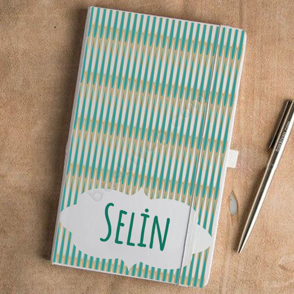 Desenli 3 Beyaz Ajanda online tasarla