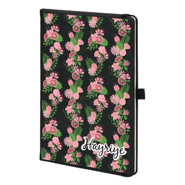 Desenli 3 Siyah Ajanda online tasarla