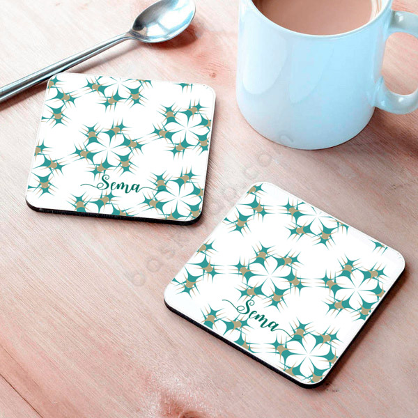 Desenli Bardak Altlığı online tasarla