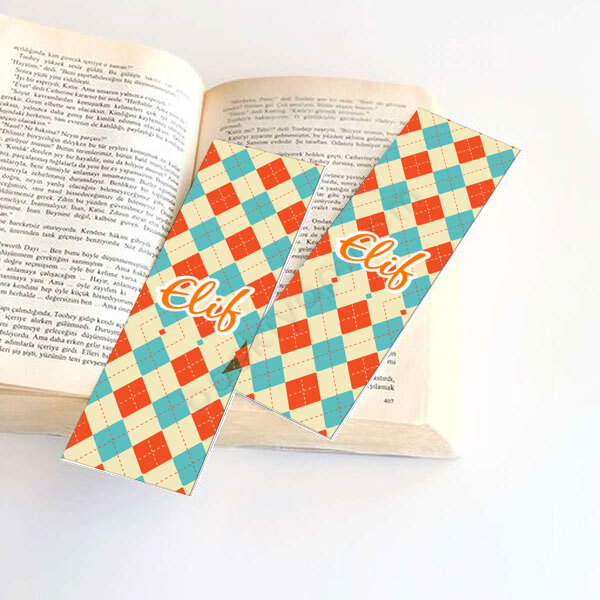 Desenli Kitap Ayracı online tasarla