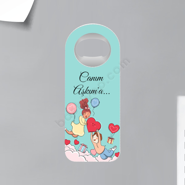 Sevgiliye Özel Dik Magnet Açacak online tasarla