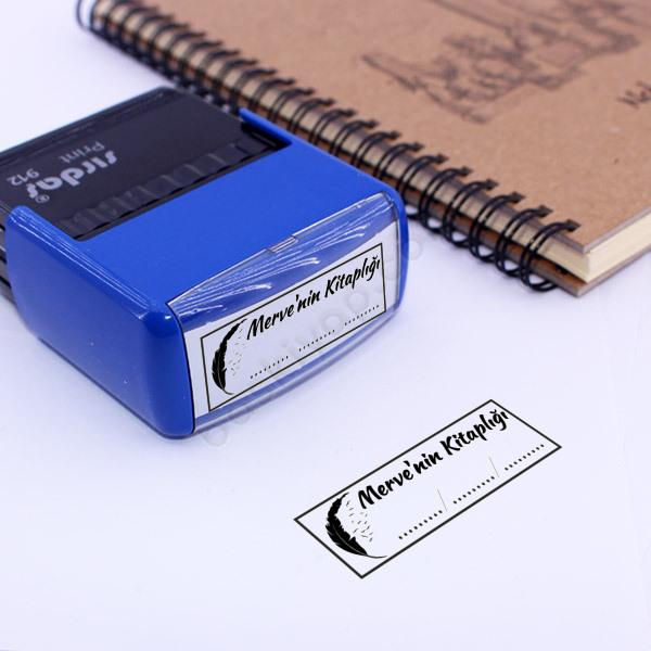 Dikdörtgen Kütüphane Kaşesi 3 online tasarla