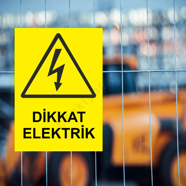 Dikkat Elektrik Etiketi online tasarla