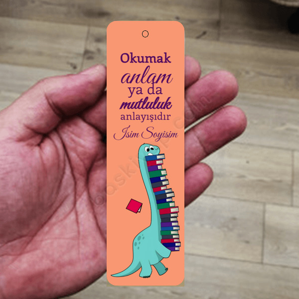 Dinazor Tasarımlı Metal Kitap Ayracı online tasarla