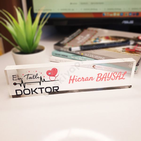 Doktor Masa İsimliği - Akrilik online tasarla