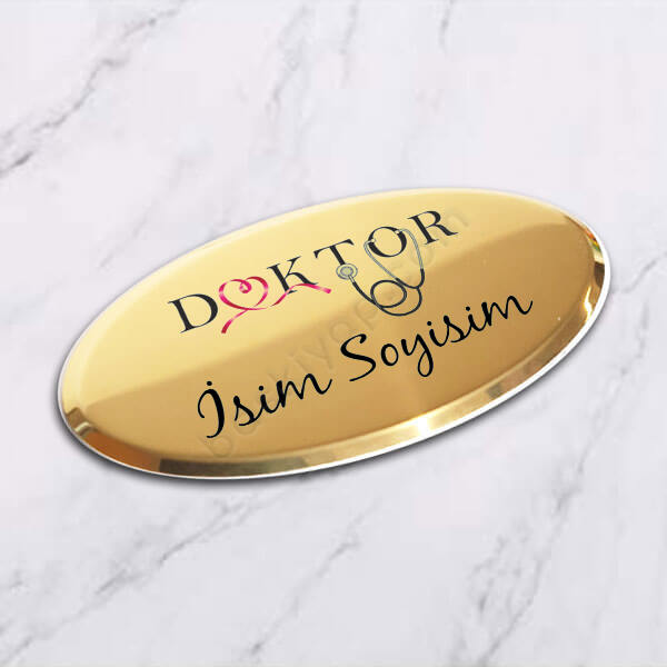 Doktora Özel Yaka İsimliği online tasarla