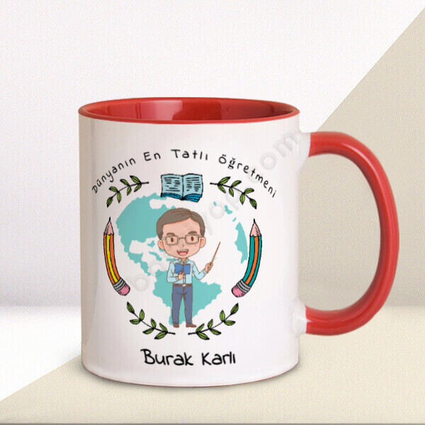 Dünya Öğretmenler Günü Temalı Hediye Kupa 2 online tasarla