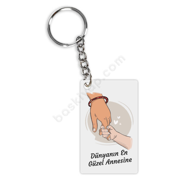 Dünyanın En Güzel Annesine Hediye Anahtarlık online tasarla