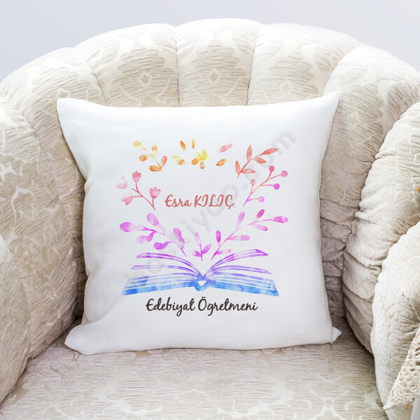 Edebiyat Öğretmeni Tasarım Yastık online tasarla